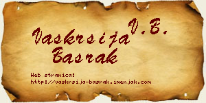 Vaskrsija Basrak vizit kartica
